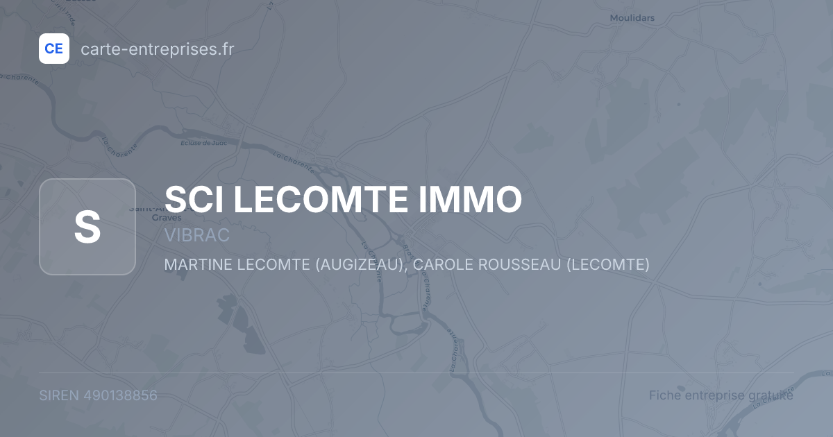 SCI LECOMTE IMMO — 490138856 — fiche entreprise