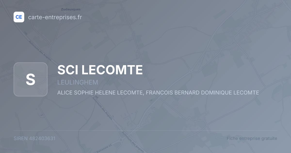 SCI LECOMTE — 482403631 — fiche entreprise