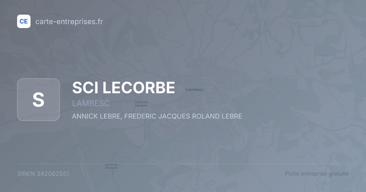 SCI LECORBE — 342062551 — fiche entreprise