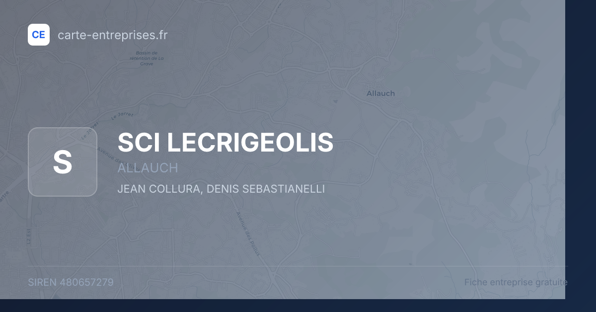 SCI LECRIGEOLIS — 480657279 — fiche entreprise