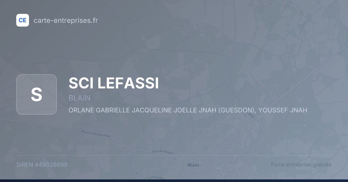 SCI LEFASSI — 449026699 — fiche entreprise