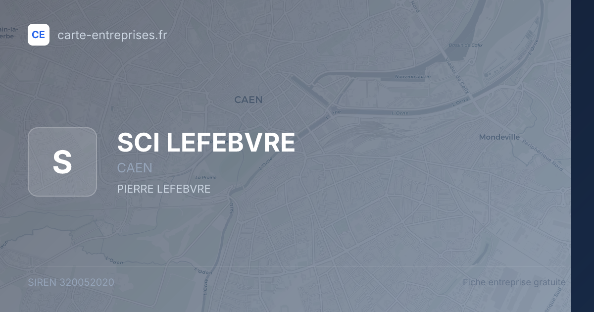SCI LEFEBVRE — 320052020 — fiche entreprise