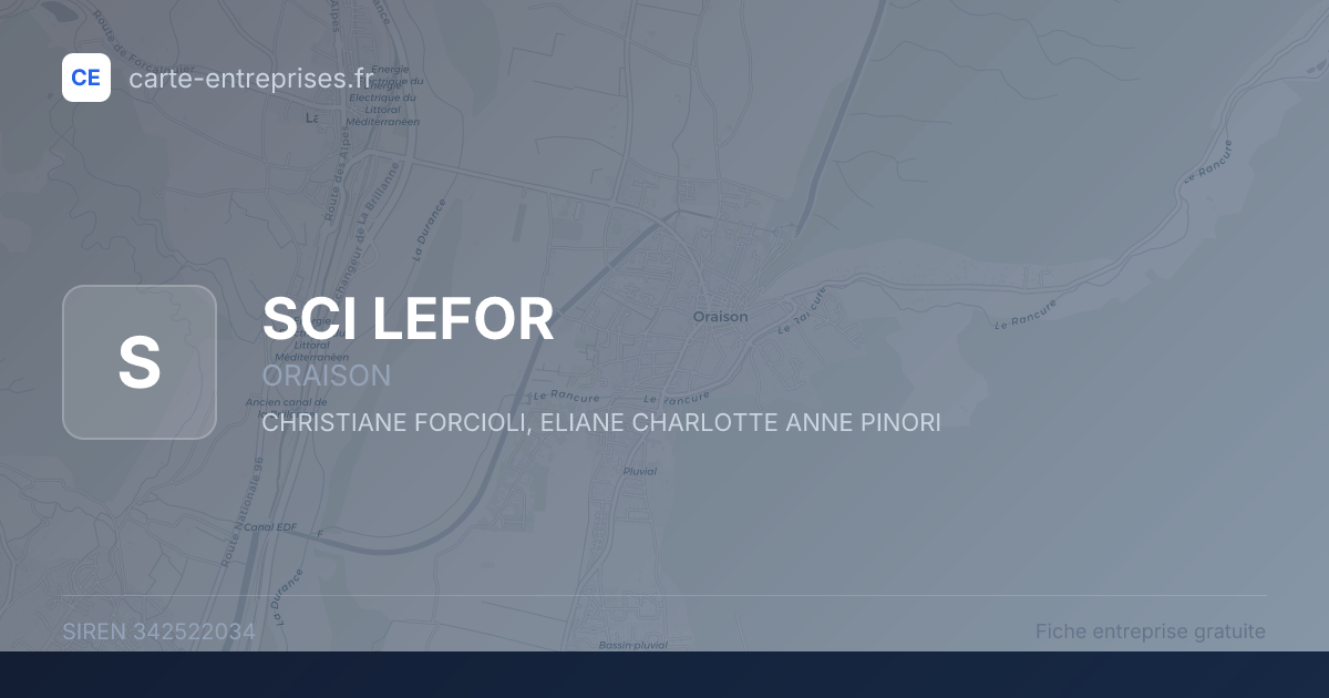 SCI LEFOR — 342522034 — fiche entreprise
