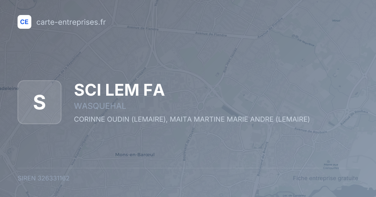 SCI LEM FA — 326331162 — fiche entreprise