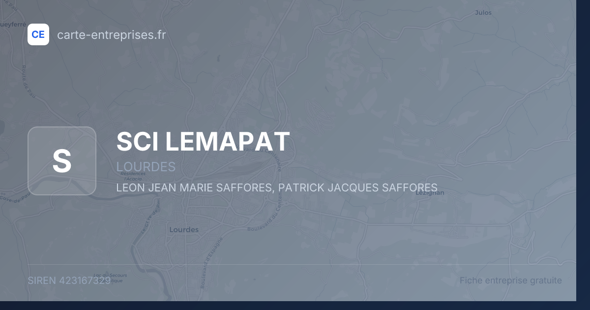 SCI LEMAPAT — 423167329 — fiche entreprise