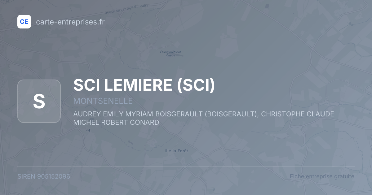 SCI LEMIERE (SCI) — 905152096 — fiche entreprise