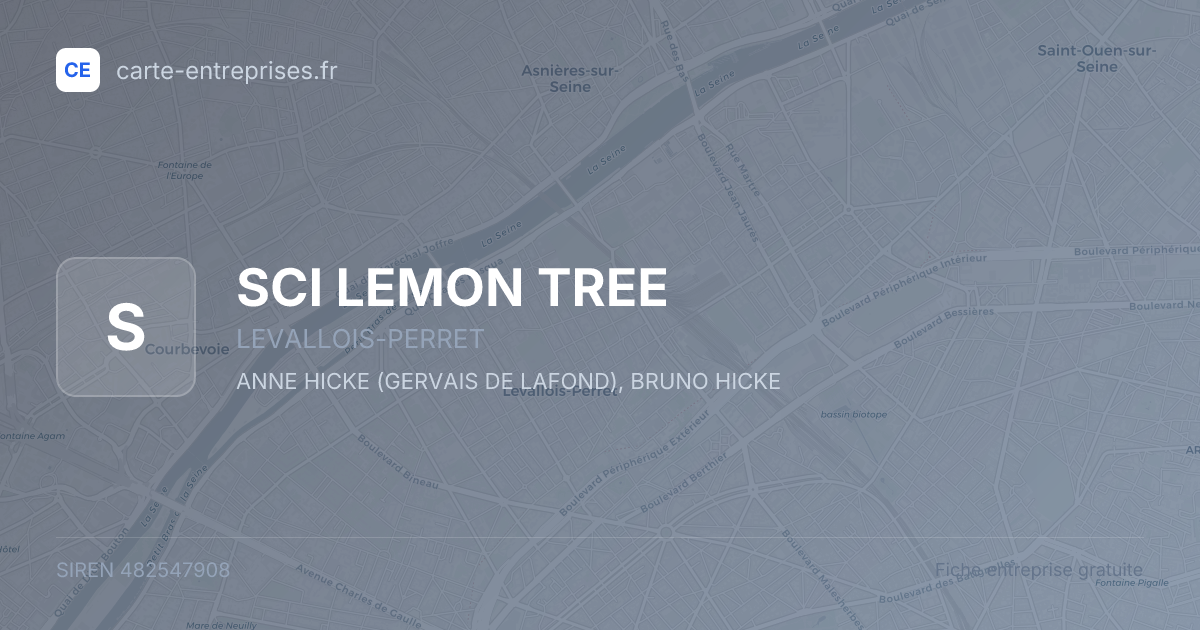 SCI LEMON TREE — 482547908 — fiche entreprise