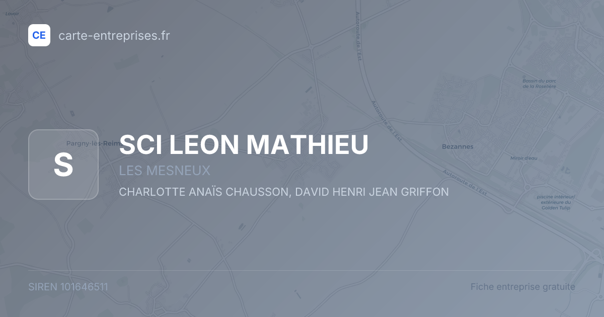 SCI LEON MATHIEU — 101646511 — fiche entreprise
