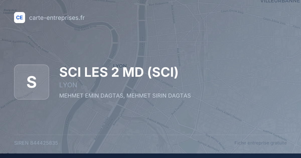 SCI LES 2 MD (SCI) — 844425835 — fiche entreprise