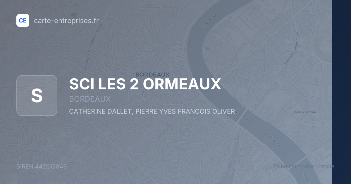 SCI LES 2 ORMEAUX — 442618849 — fiche entreprise