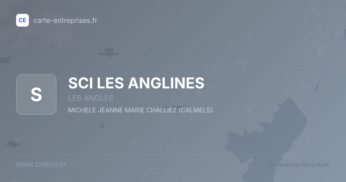 SCI LES ANGLINES — 320672587 — fiche entreprise