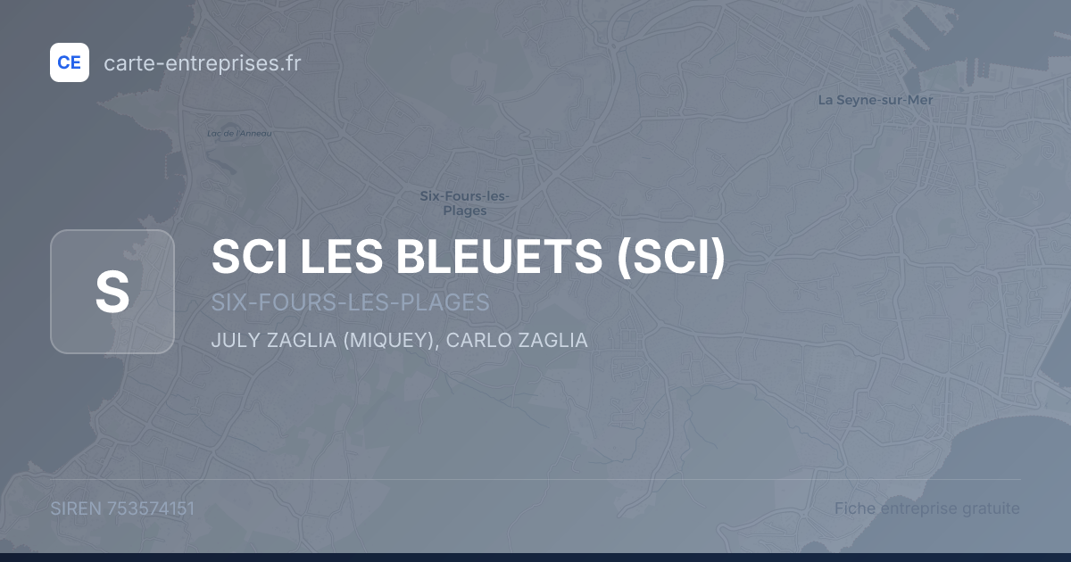 SCI LES BLEUETS (SCI) — 753574151 — fiche entreprise