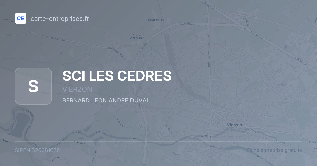 SCI LES CEDRES — 320281686 — fiche entreprise