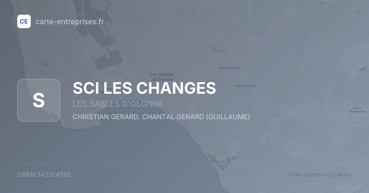 SCI LES CHANGES — 342324555 — fiche entreprise