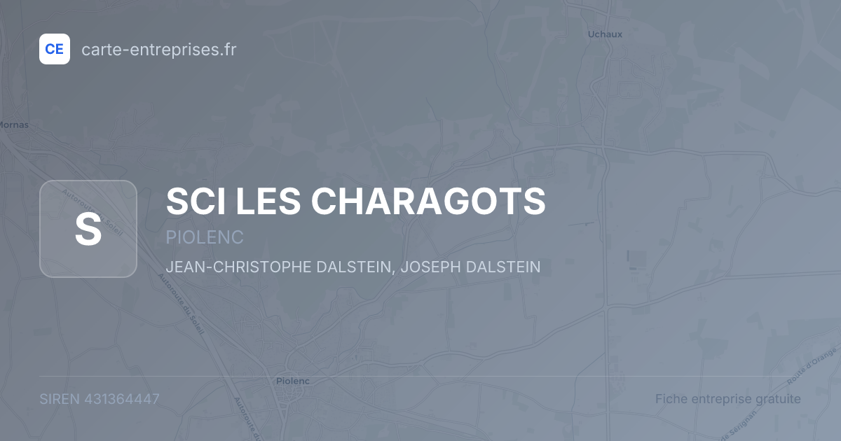 SCI LES CHARAGOTS — 431364447 — fiche entreprise
