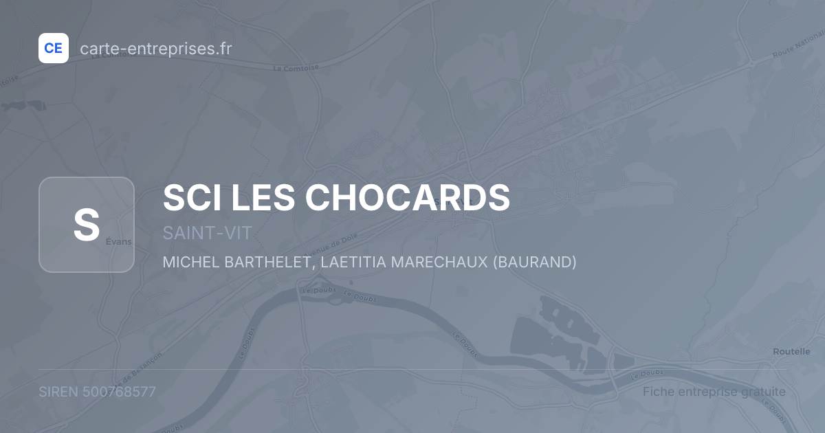 SCI LES CHOCARDS — 500768577 — fiche entreprise