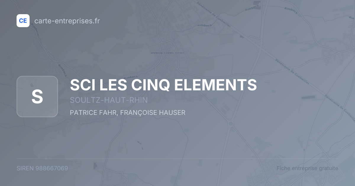 SCI LES CINQ ELEMENTS — 988667069 — fiche entreprise