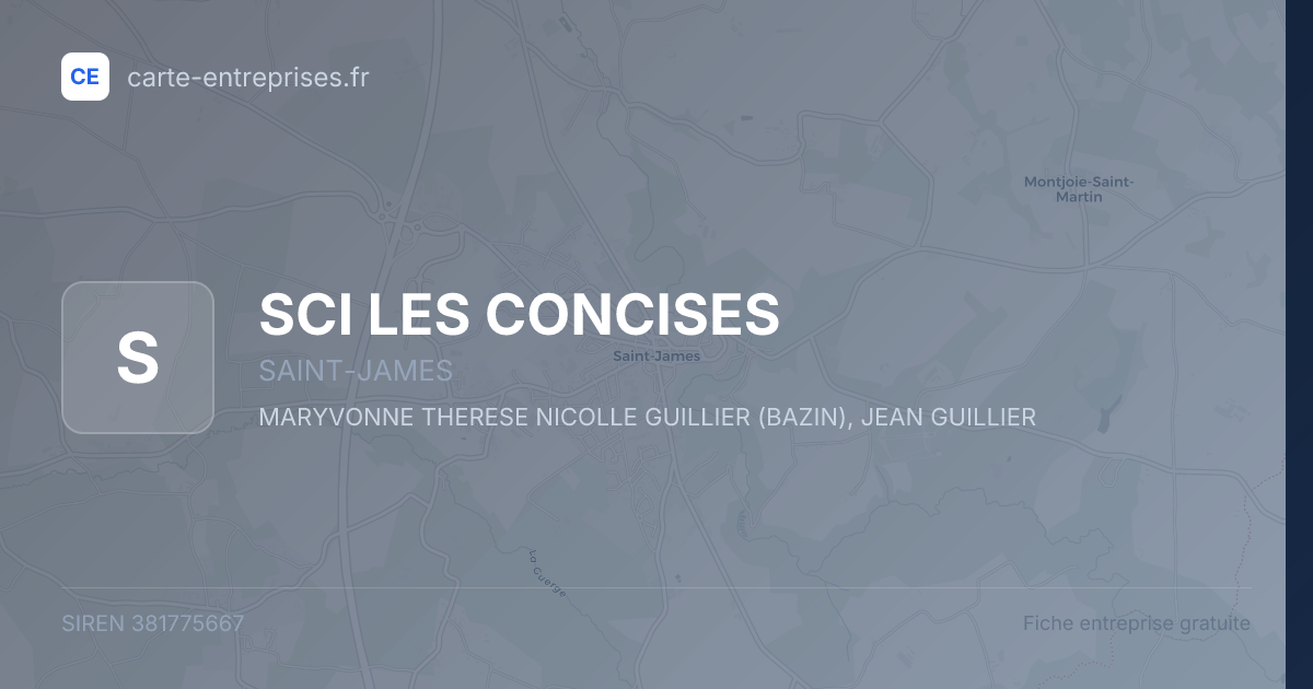 SCI LES CONCISES — 381775667 — fiche entreprise