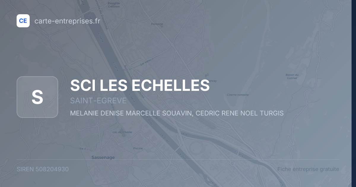 SCI LES ECHELLES — 508204930 — fiche entreprise
