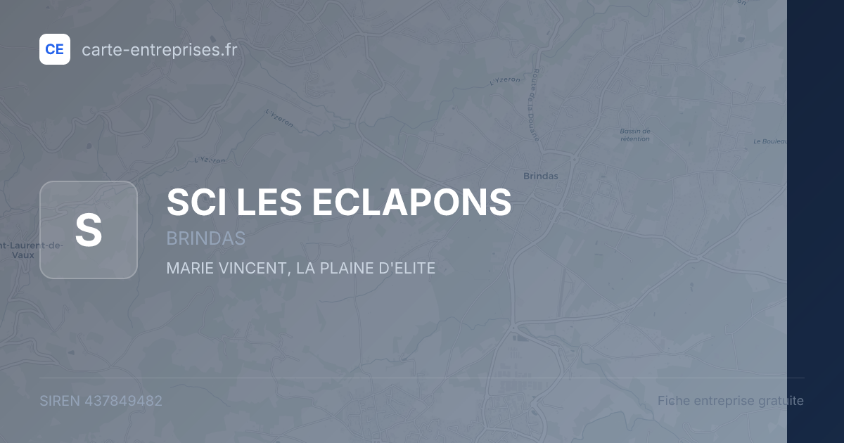 SCI LES ECLAPONS — 437849482 — fiche entreprise