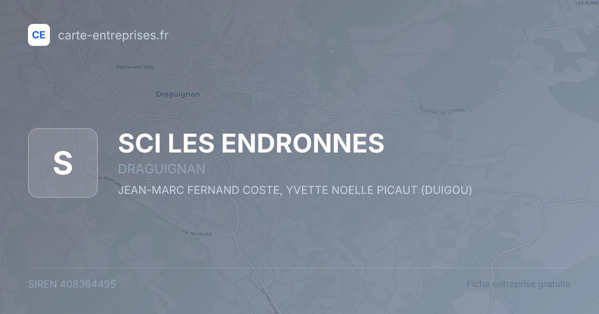 SCI LES ENDRONNES — 408364495 — fiche entreprise