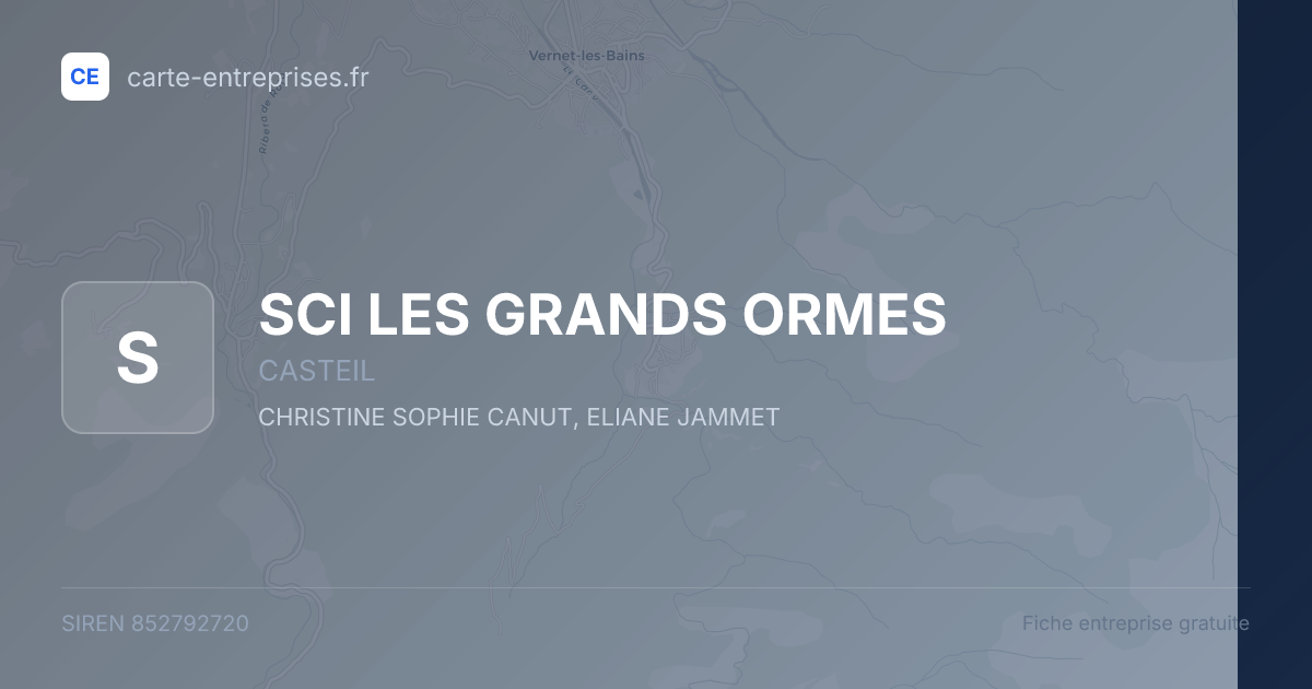SCI LES GRANDS ORMES — 852792720 — fiche entreprise