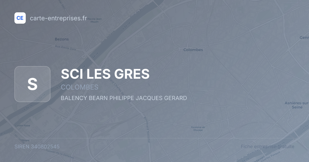 SCI LES GRES — 340802545 — fiche entreprise
