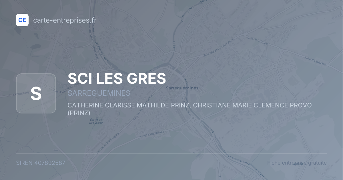 SCI LES GRES — 407892587 — fiche entreprise