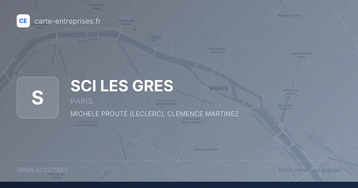 SCI LES GRES — 823371893 — fiche entreprise