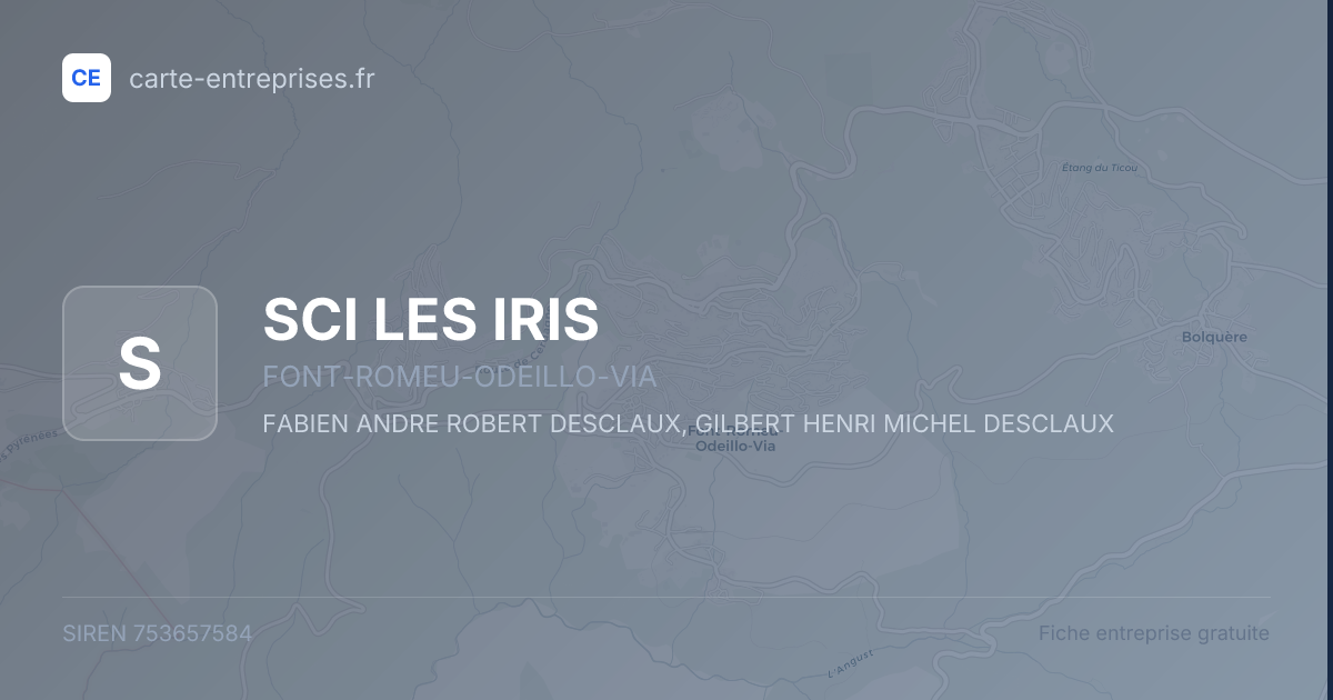 SCI LES IRIS — 753657584 — fiche entreprise
