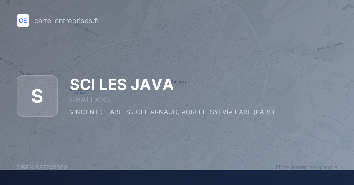 SCI LES JAVA — 887745560 — fiche entreprise