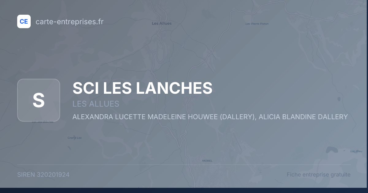 SCI LES LANCHES — 320201924 — fiche entreprise
