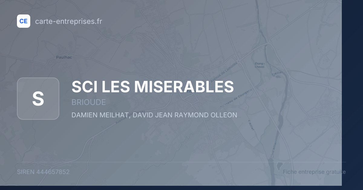 SCI LES MISERABLES — 444657852 — fiche entreprise