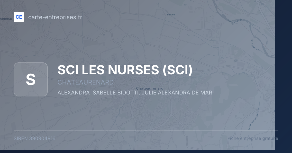 SCI LES NURSES (SCI) — 890904816 — fiche entreprise