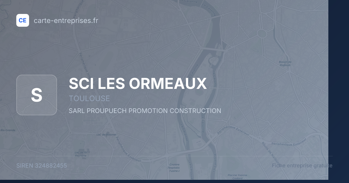 SCI LES ORMEAUX — 324882455 — fiche entreprise