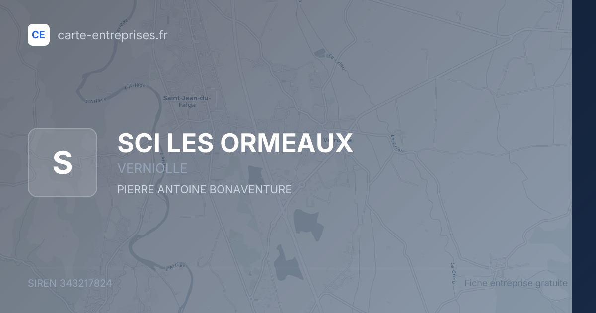 SCI LES ORMEAUX — 343217824 — fiche entreprise