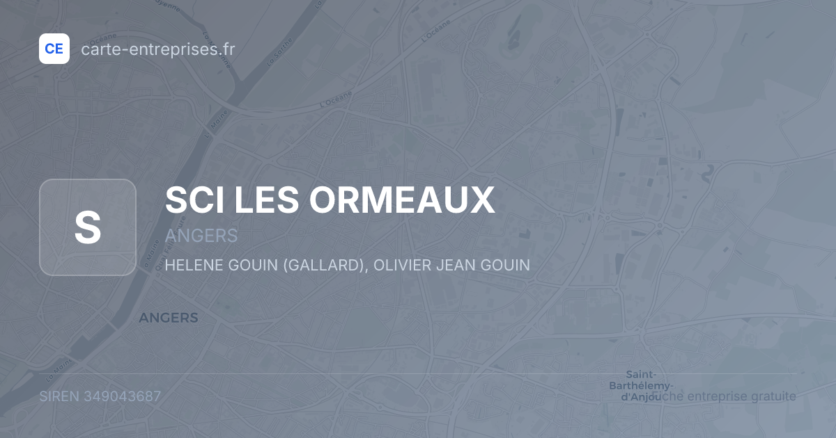 SCI LES ORMEAUX — 349043687 — fiche entreprise