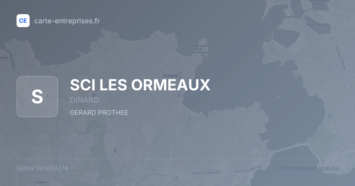 SCI LES ORMEAUX — 380834374 — fiche entreprise