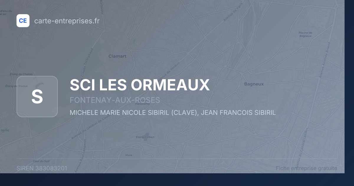 SCI LES ORMEAUX — 383083201 — fiche entreprise