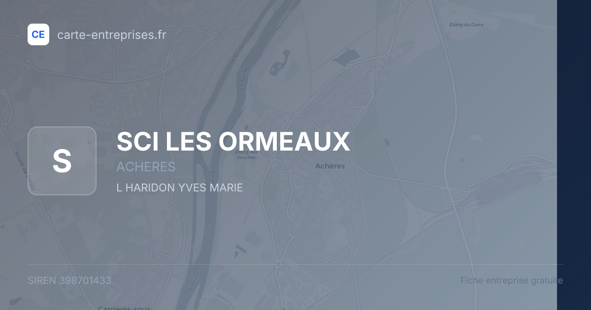 SCI LES ORMEAUX — 398701433 — fiche entreprise