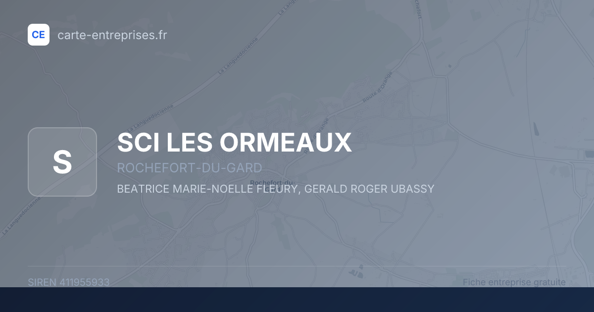 SCI LES ORMEAUX — 411955933 — fiche entreprise