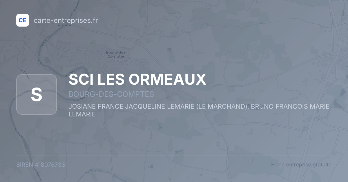 SCI LES ORMEAUX — 418076733 — fiche entreprise