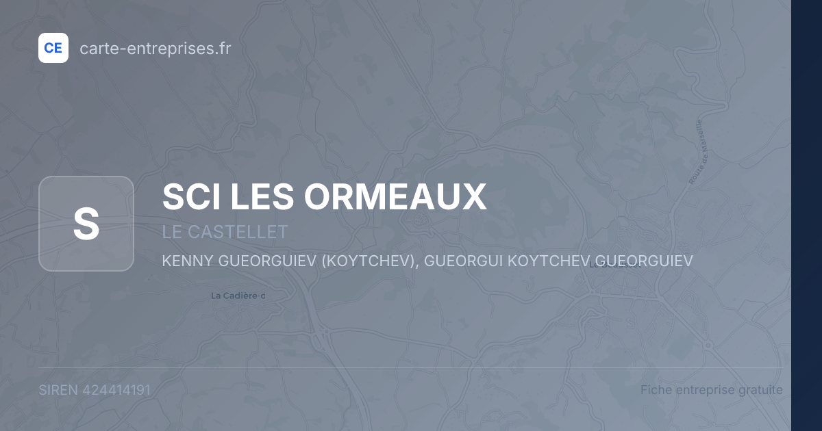 SCI LES ORMEAUX — 424414191 — fiche entreprise