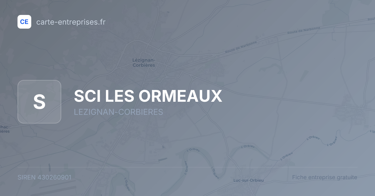 SCI LES ORMEAUX — 430260901 — fiche entreprise