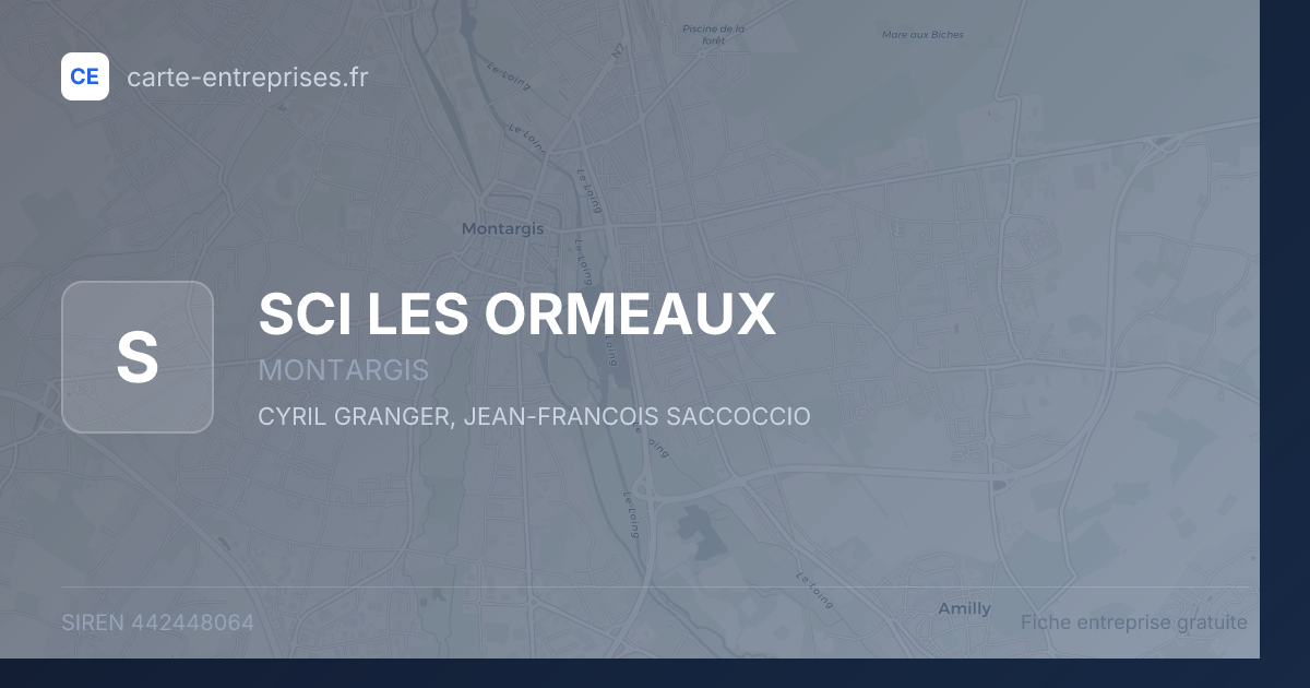 SCI LES ORMEAUX — 442448064 — fiche entreprise