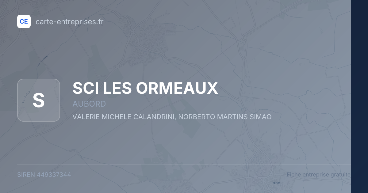 SCI LES ORMEAUX — 449337344 — fiche entreprise