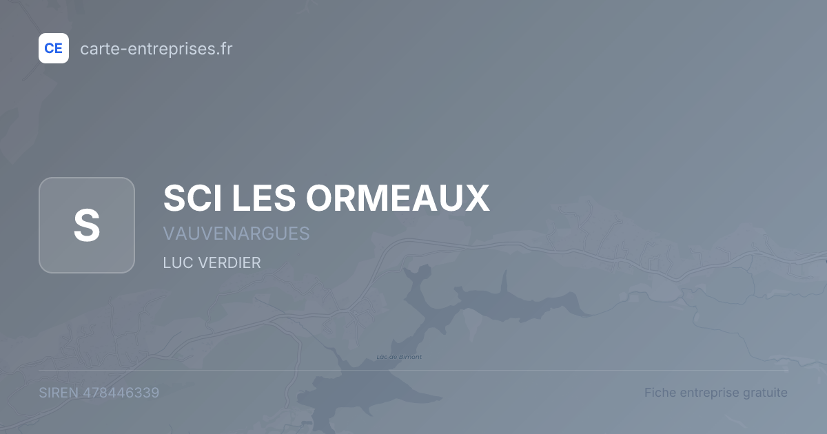 SCI LES ORMEAUX — 478446339 — fiche entreprise