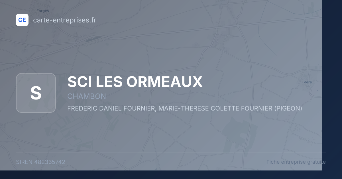 SCI LES ORMEAUX — 482335742 — fiche entreprise