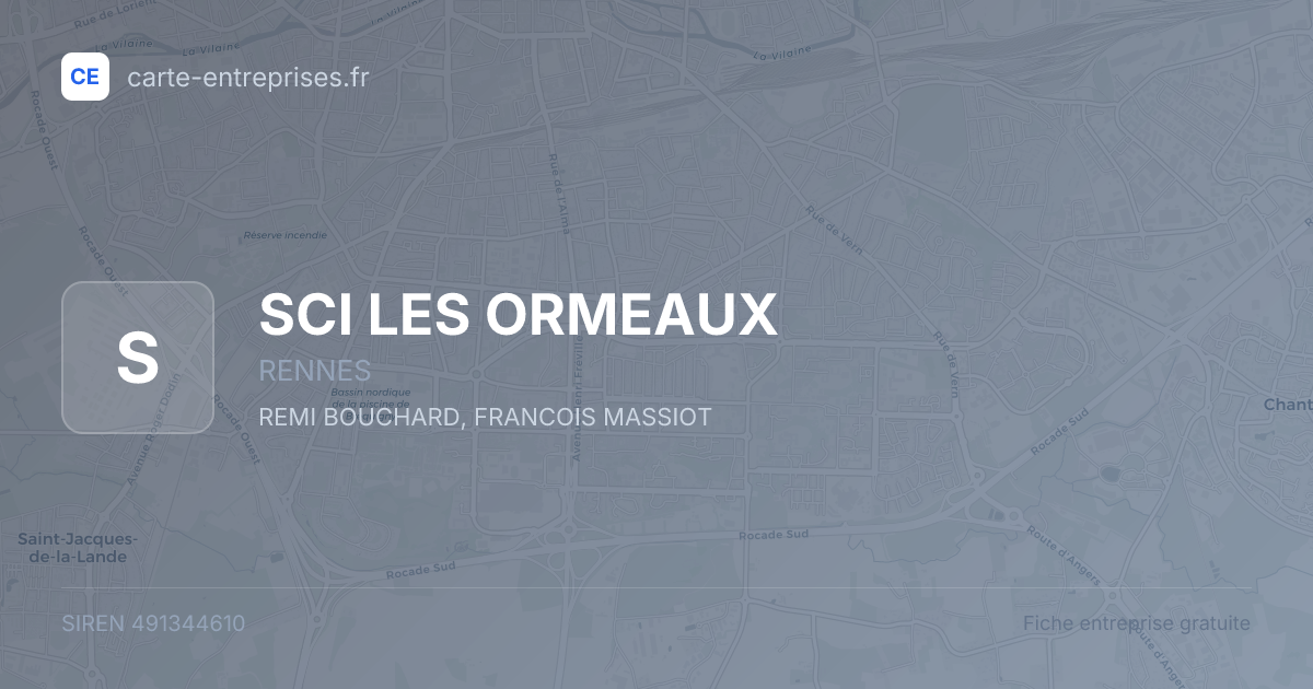 SCI LES ORMEAUX — 491344610 — fiche entreprise
