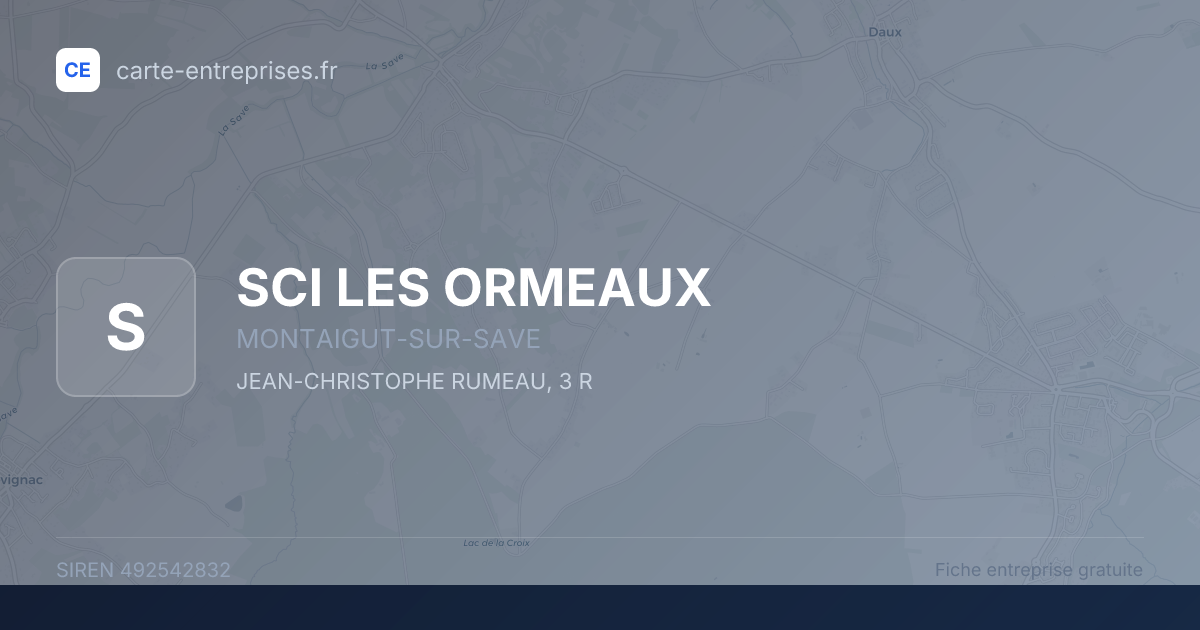SCI LES ORMEAUX — 492542832 — fiche entreprise